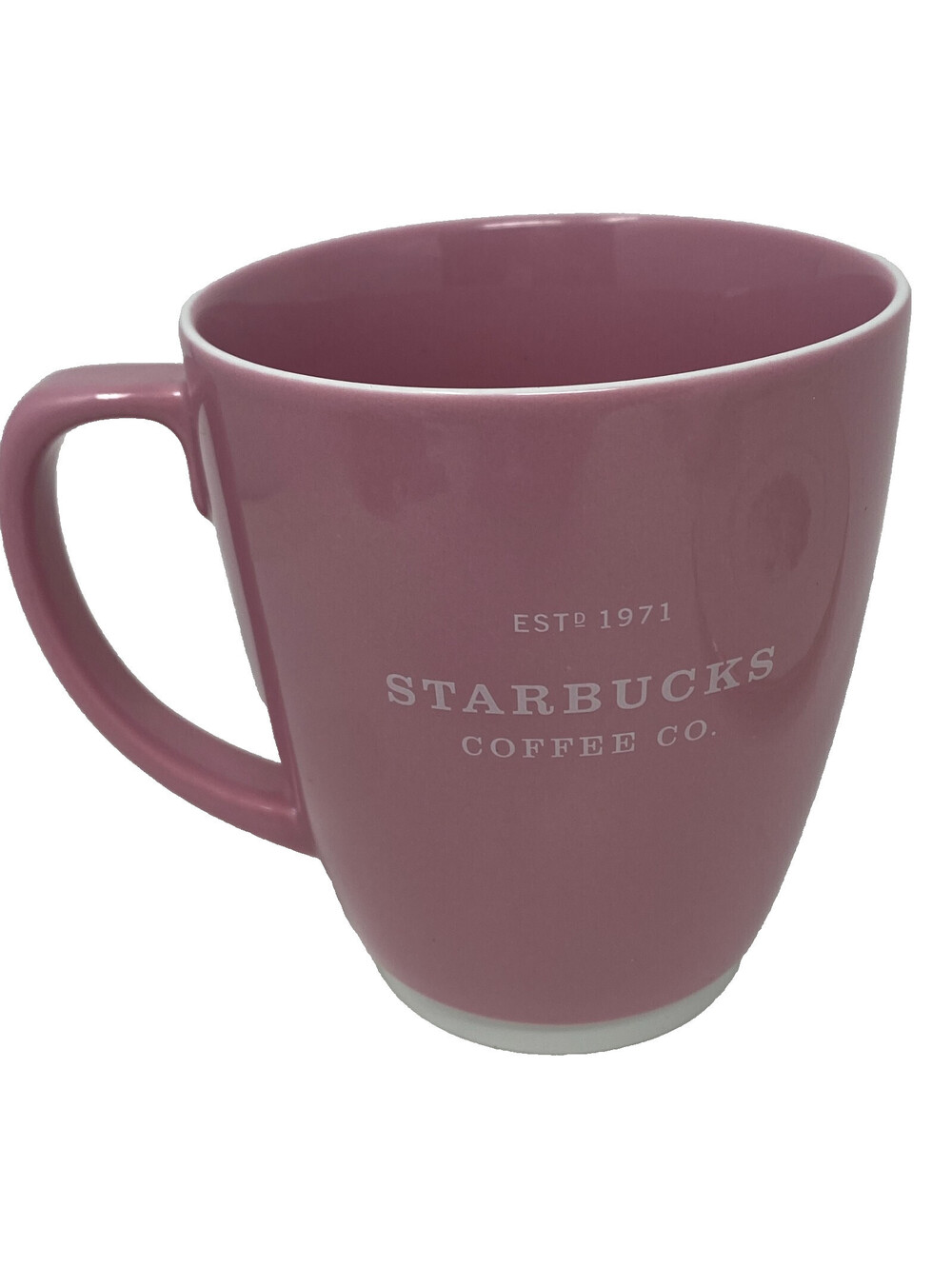 Starbucks Coffee Co Mauve Pink Mug ESTd 1971 10oz Ceramic Abbey Coffee Cup 2006